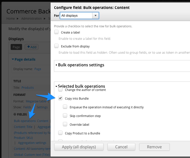 Click on the Bulk Operations field and ensure the "Copy Into Bundle" is checked under Selected Bulk Operations